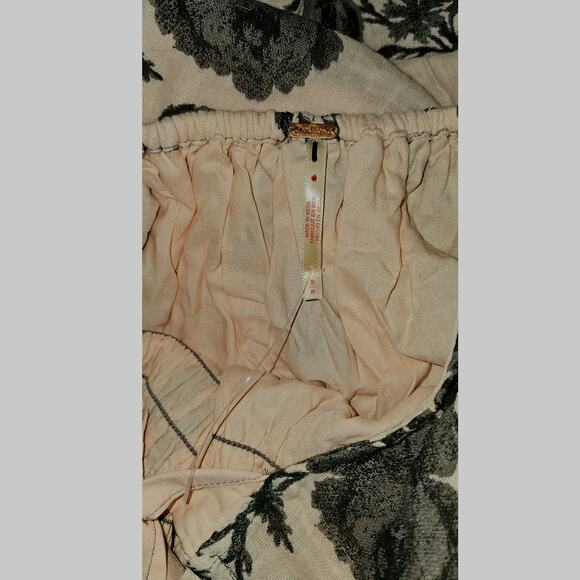 New Free People Forget Me Not Boho Floral Smocked Midi Dress $128 Small Peach - Picture 9 of 9